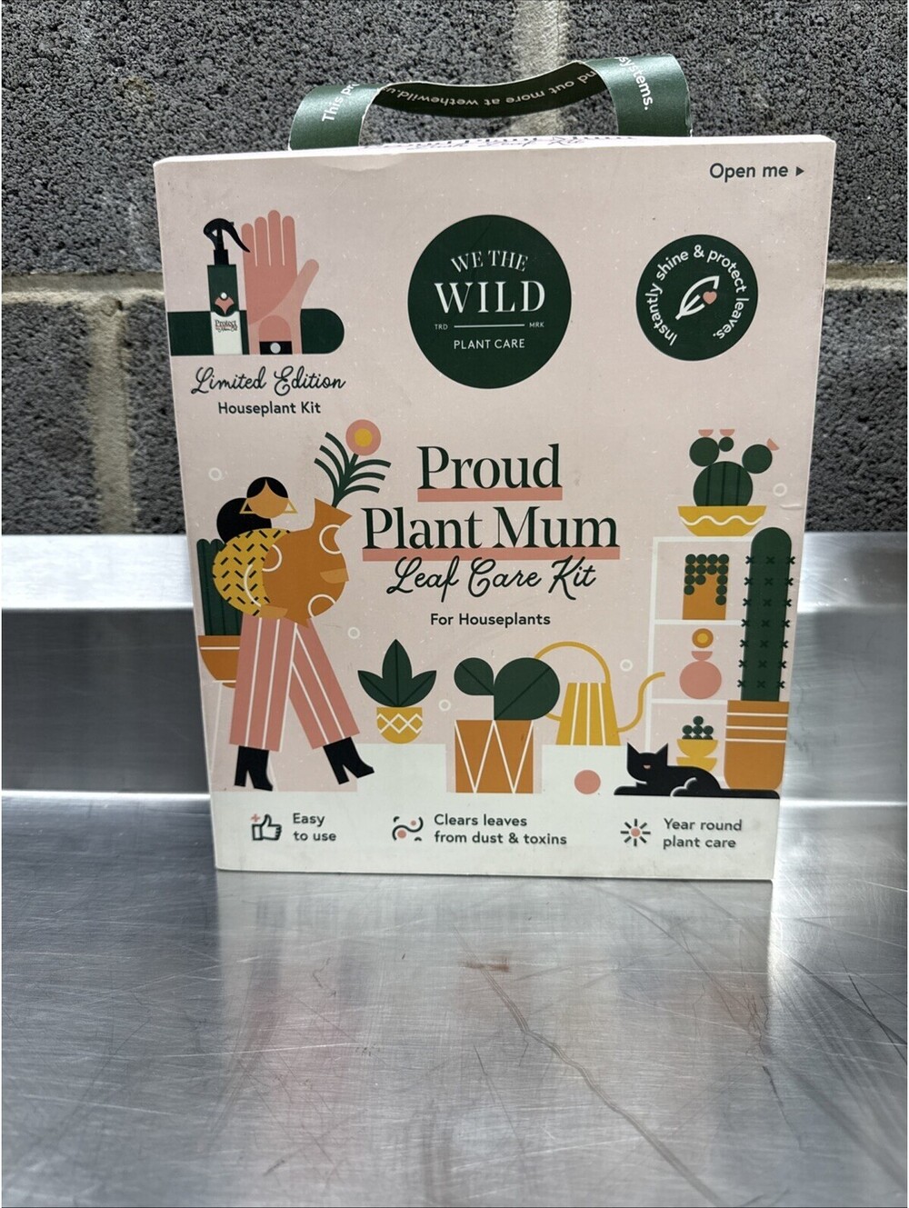 We The Wild Plant Care Limited Edition Proud Plant Mum Leaf Care Kit House Plant